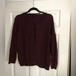 Talbots Wine Cardigan Size 1X Petite